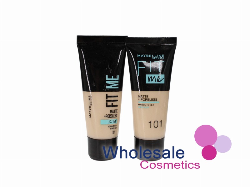 6 x Maybelline Fit Me Matte & Poreless Liquid Foundation - 101 TRUE IVORY